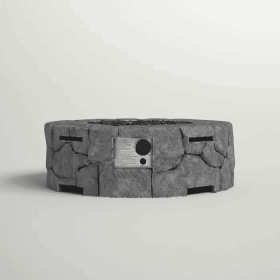 9'' H x 28'' W Fibre Reinforced Concrete Outdoor Fire pit