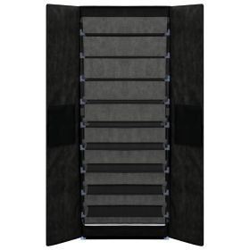 vidaXL Shoe Cabinet Black 60x30x166 cm Fabric (Option: as picture)