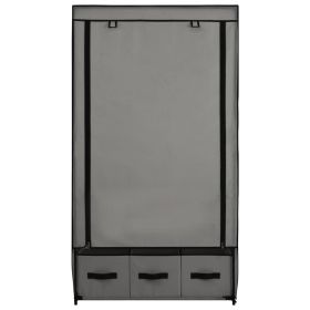 vidaXL Wardrobe Grey 87x49x159 cm Fabric (Option: as picture)